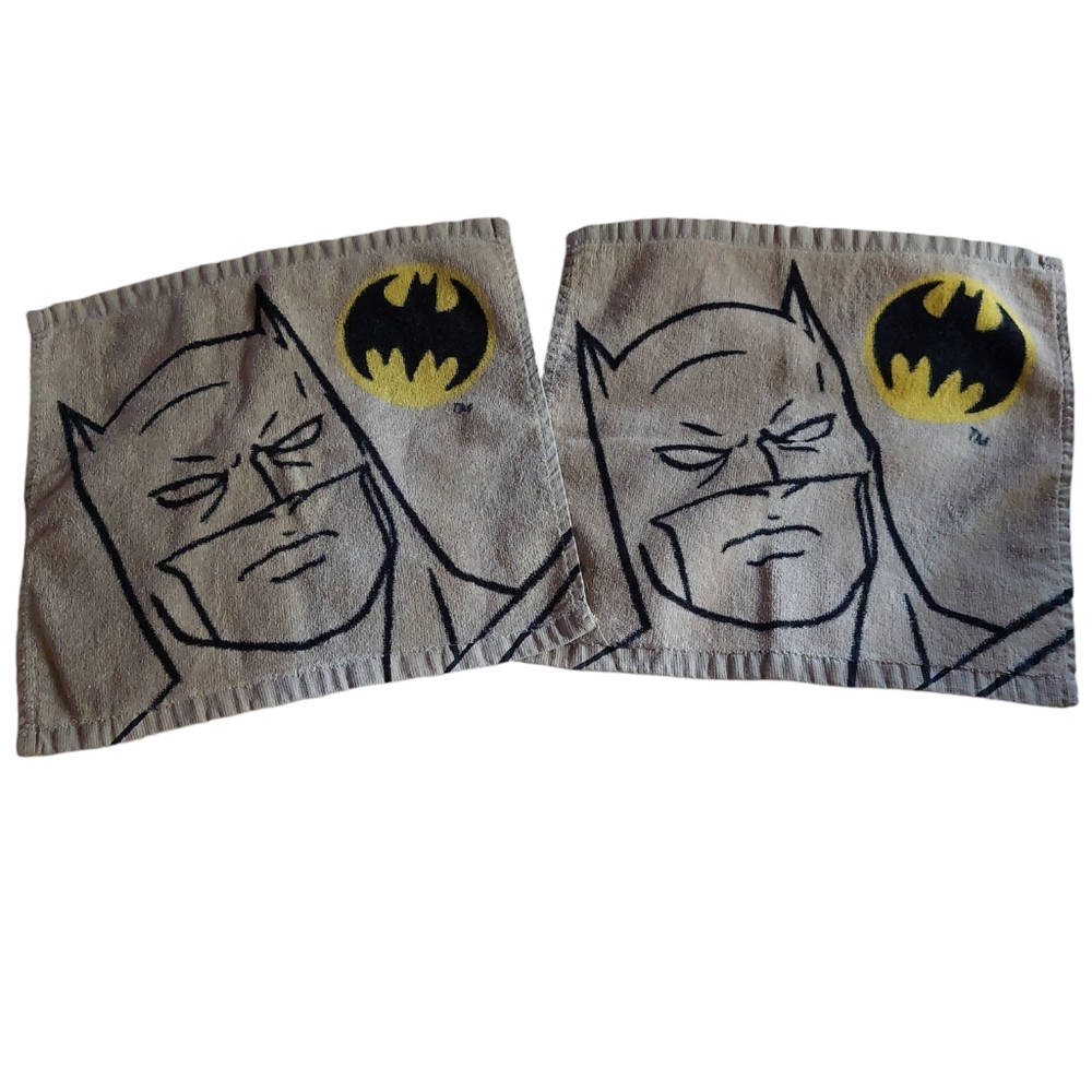Set of 2 Batman washcloths